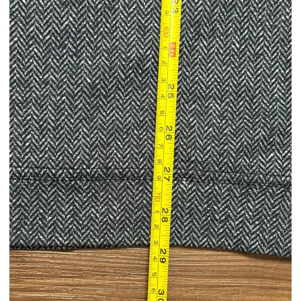 Rhoback Mens 1/4 Quarter Zip Pullover Grey Herringbone Performance Pullover Sz L